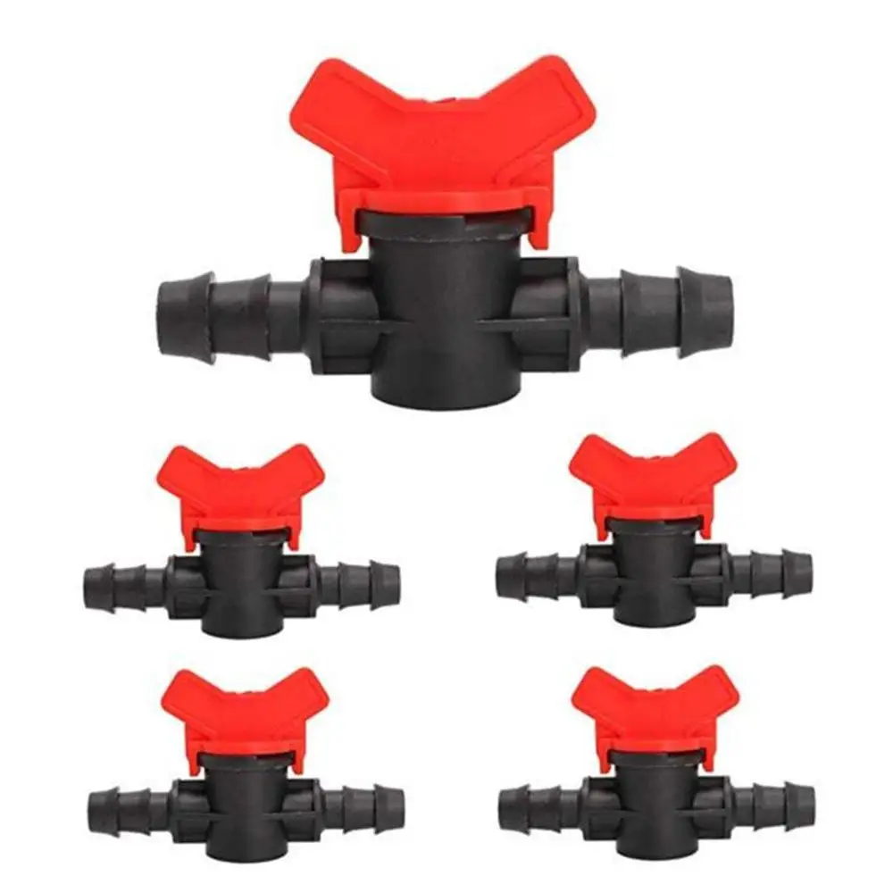 Waterstop Barb Connector Mini Valve 16mm 20mm 25mm 4/7mm 8/11mm Drip Irrigation Garden Hose 1/4 1/2 3/4 Watering System