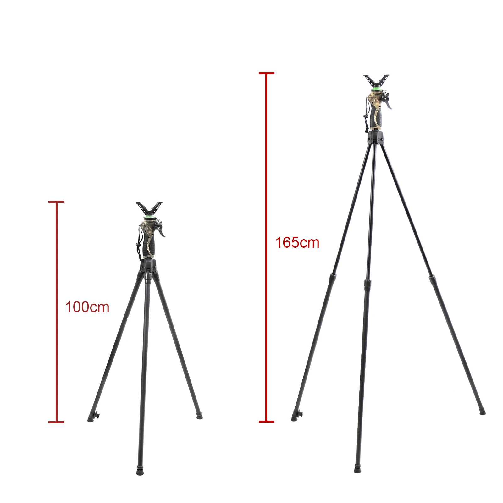 Adjustable Hunting Tripod Generation 4 Shooting Stick Camo Telescopic Camera LED flashlight Shooting Rest for Hunting Outdoors