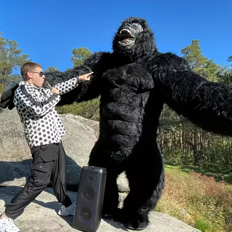 Nadmuchiwany 2.6M King Kong goryl maskotka kostium do odgrywania ról niedźwiedź polarny reklama na imprezę pluszowy kostium lalki z kreskówki