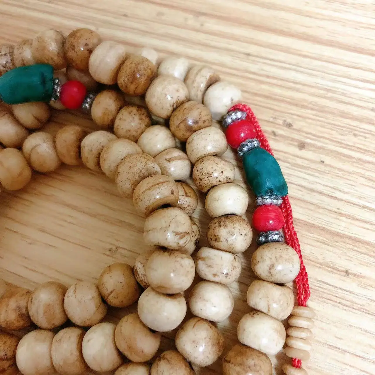 ML215 Tibetan Origin Yak Bone Beads 108 Mala Rosary 10mm*8mm Beads Prayer Necklace