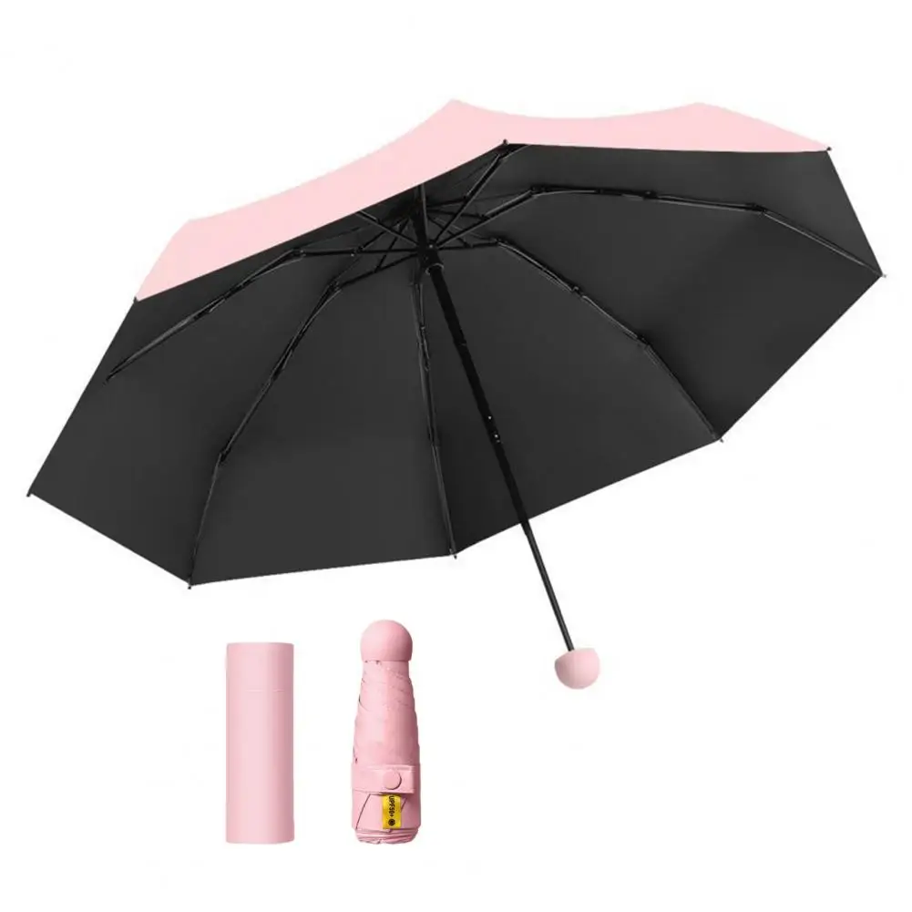 السفر مظلة صغيرة المحمولة الشمس حجب الأشعة فوق البنفسجية حماية مظلة يندبروف خفيفة الوزن مقاوم للماء للطي مظلة المطر الشمس Poc #2