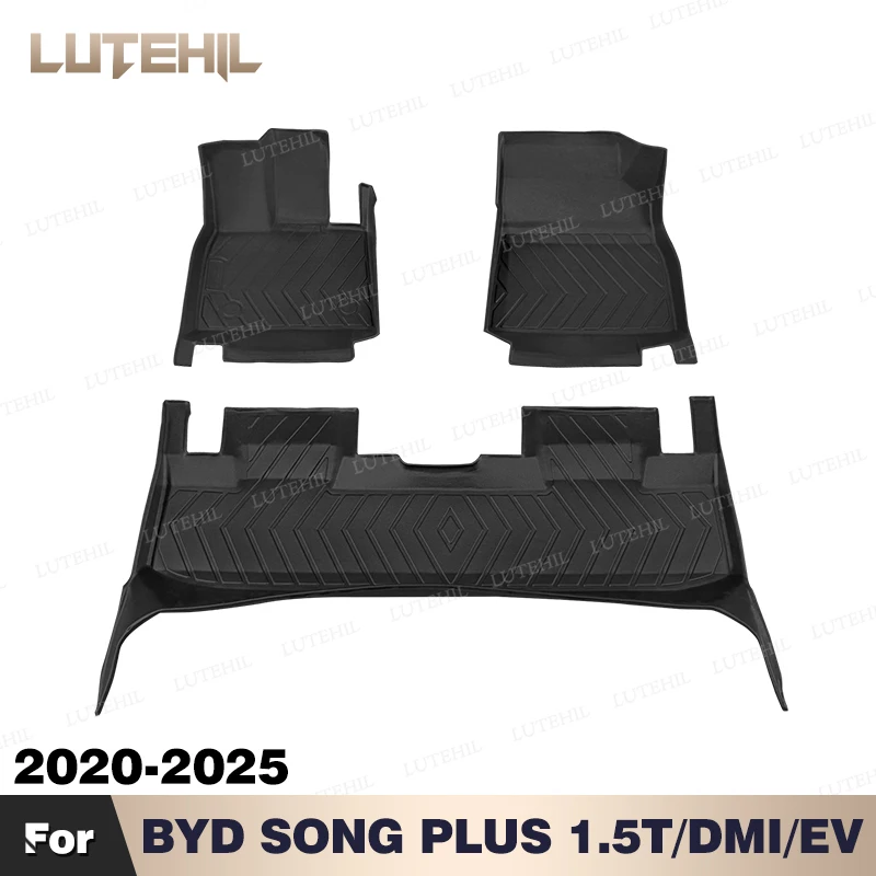 

Для BYD SONG PLUS 1.5T/DMI/EV 2020-2025 2024 2023 2021, всепогодный напольный коврик из ТПЭ, аксессуары для защиты салона автомобиля