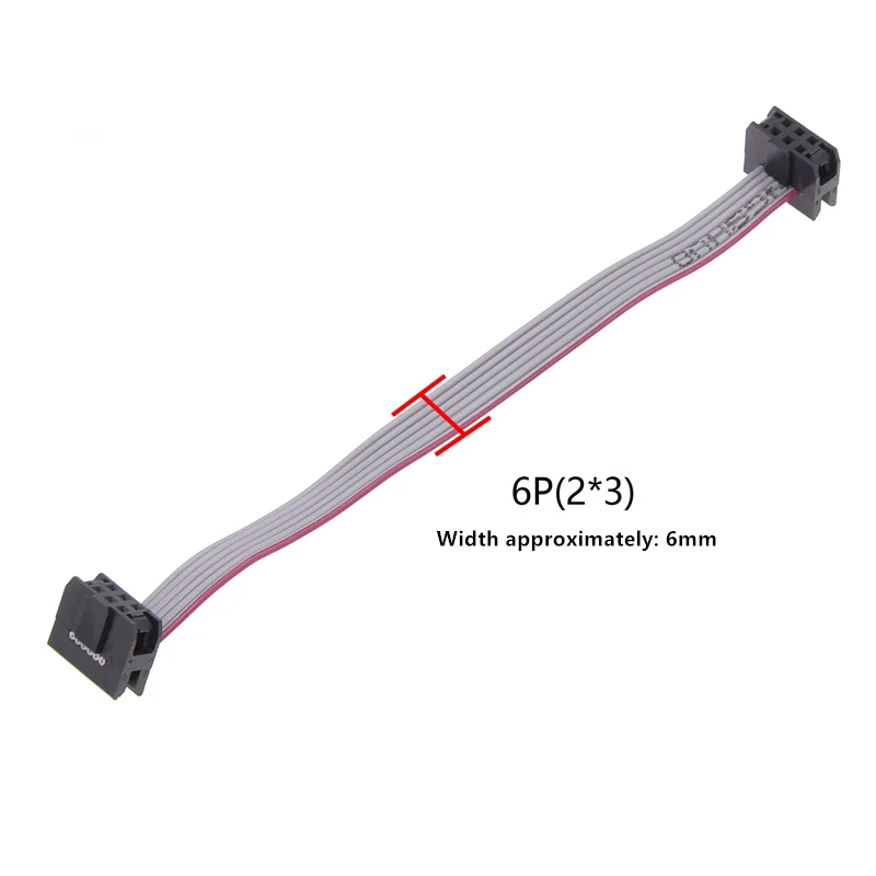 FC2.0 Graues Bandkabel JTAG 10cm-1m Doppelkopf-Download 1,0mm Leitungsabstand IDC-Leitung 6P-60P Gleiche Richtung für Elektronik – Detail 5