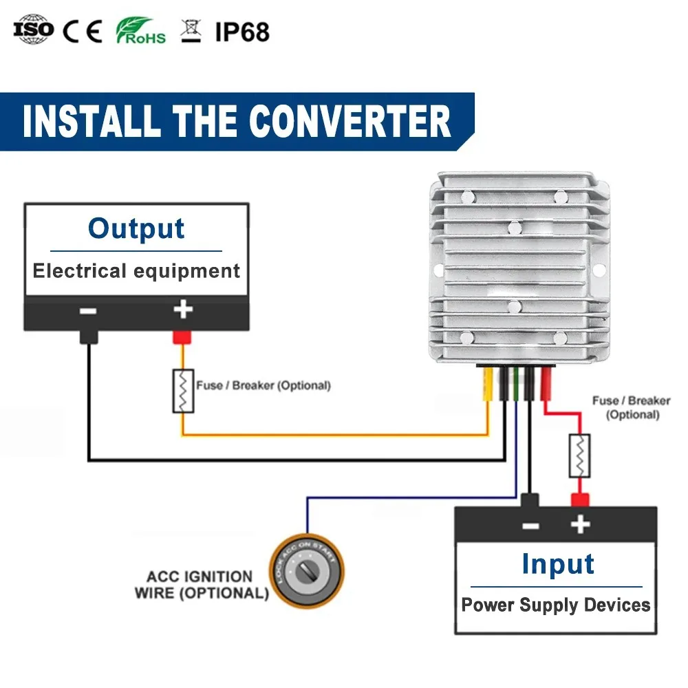 Przetwornica obniżająca napięcie konwerter zasilania DC DC 8-40V 24V 12vto 13.8 v15a 10A 5A 20A Step-Up Step-Down Regulator napięcia stabilizator