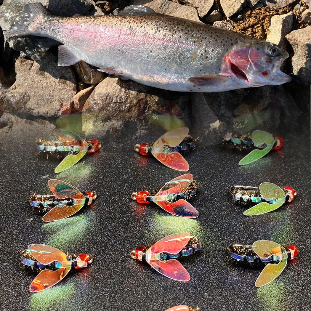 Moscas artificiales ninfa húmeda para pesca con mosca en agua dulce - imagen 4