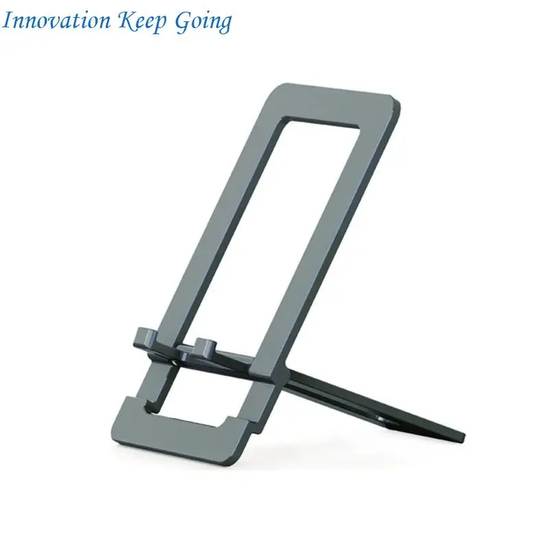 

E65C Compact & Stylish Aluminum Phone Stand Foldable Metal Phone Stand Upgrades for Effortless Streaming & Easy Portability