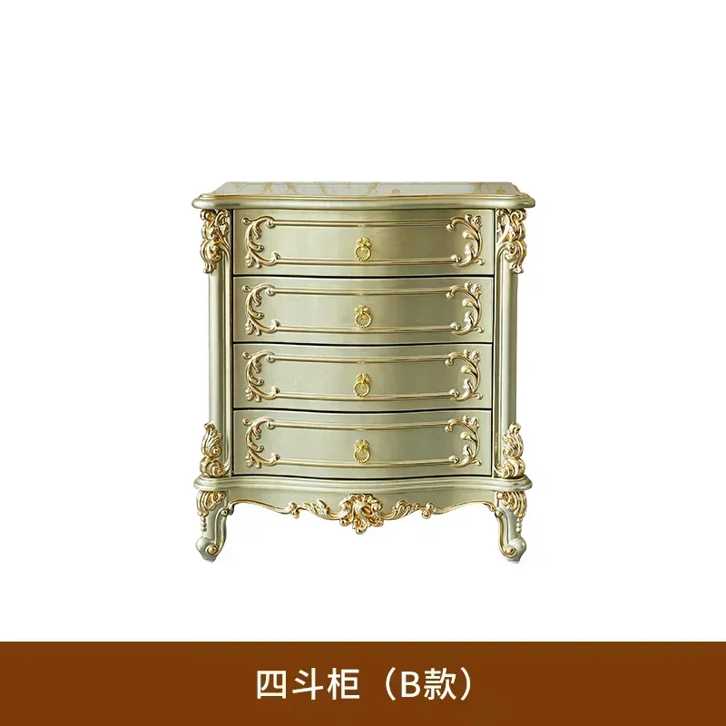 O20- Chest of Drawers Bedroom Four Or Five Six-Bucket Cabinet Chest of Drawer Living Room Solid Wood Storage Cabinet