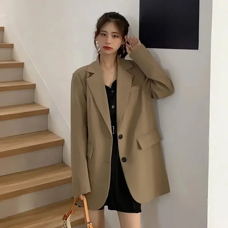 Spring Autumn Women's Short Blazers Loose Elegant Youth Female Crop Coats and Jackets Korean Luxury Clothing Casual Outerwear