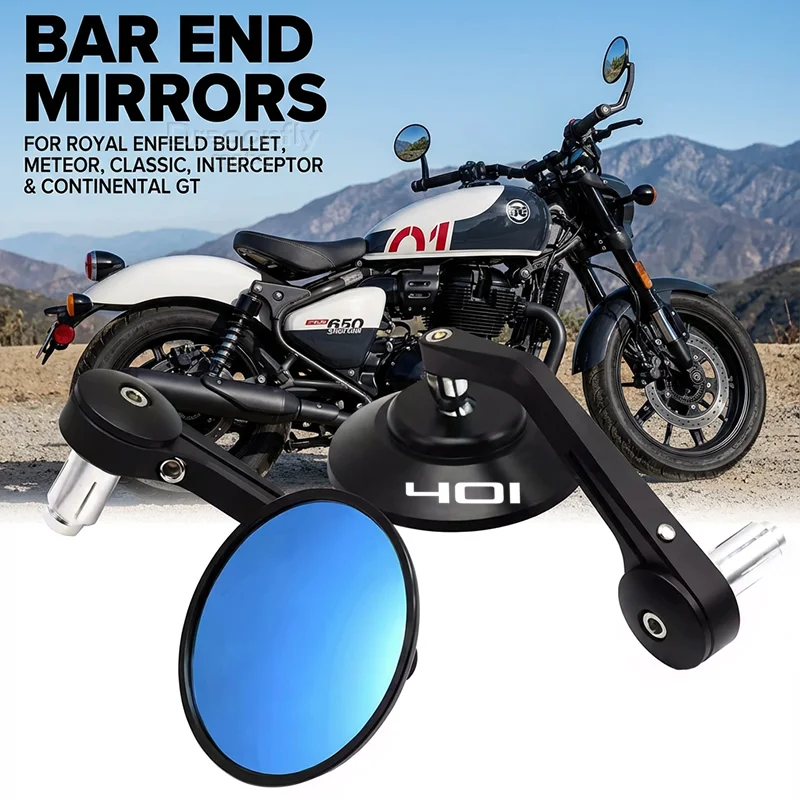 

Для Husqvarna Svartpilen 401 250 701: Синие круглые зеркала заднего вида на руль, аксессуары для мотоциклов