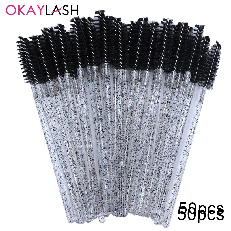 100pcs Cepillos Desechables para Pestañas Postizas Espirales Micro Varitas Peines 4