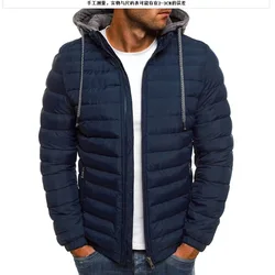 Giacca invernale da uomo con cappuccio frangivento da uomo autunno caldo piumino Street Fashion Casual Brand Outer Parka da uomo