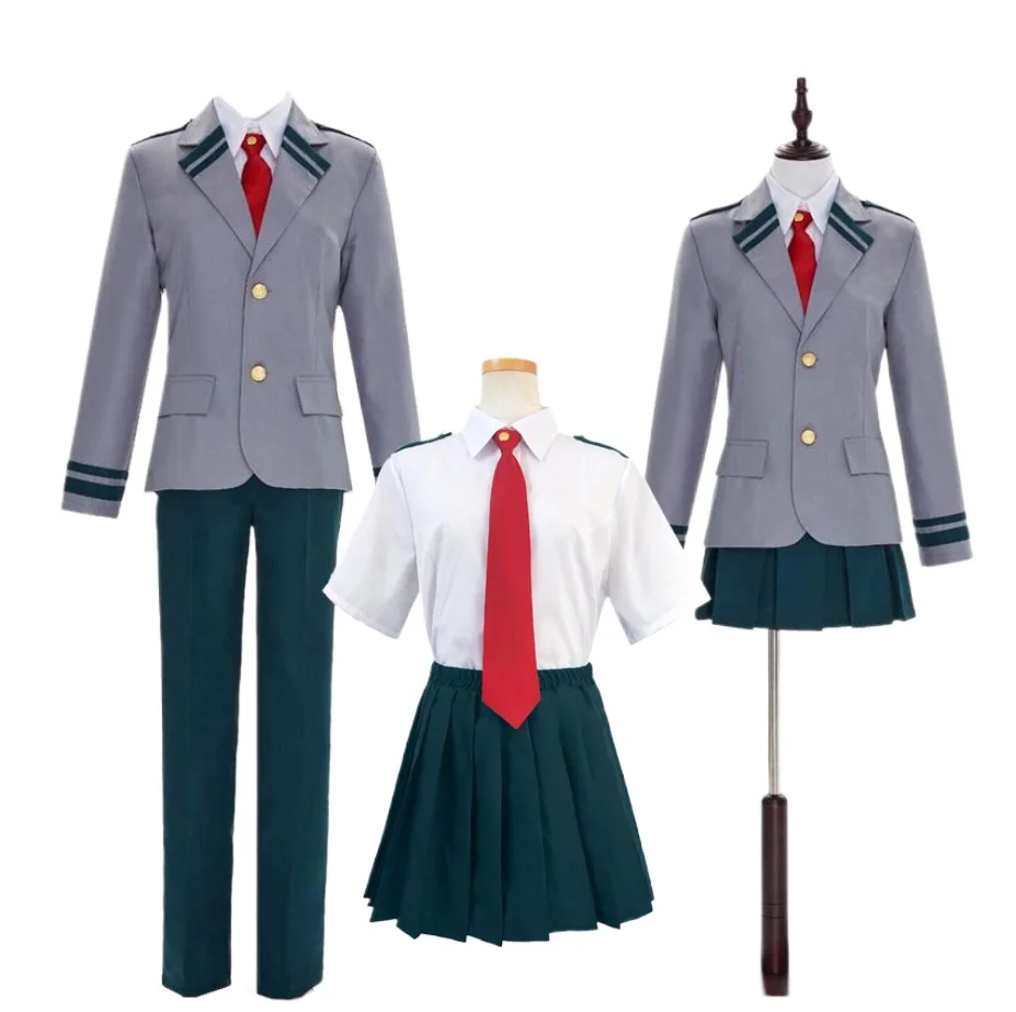 

Midoriya Izuku & Todoroki Shoto School Uniform: Anime Hero Academia Cosplay Costumes for Adult Women & Men Halloween