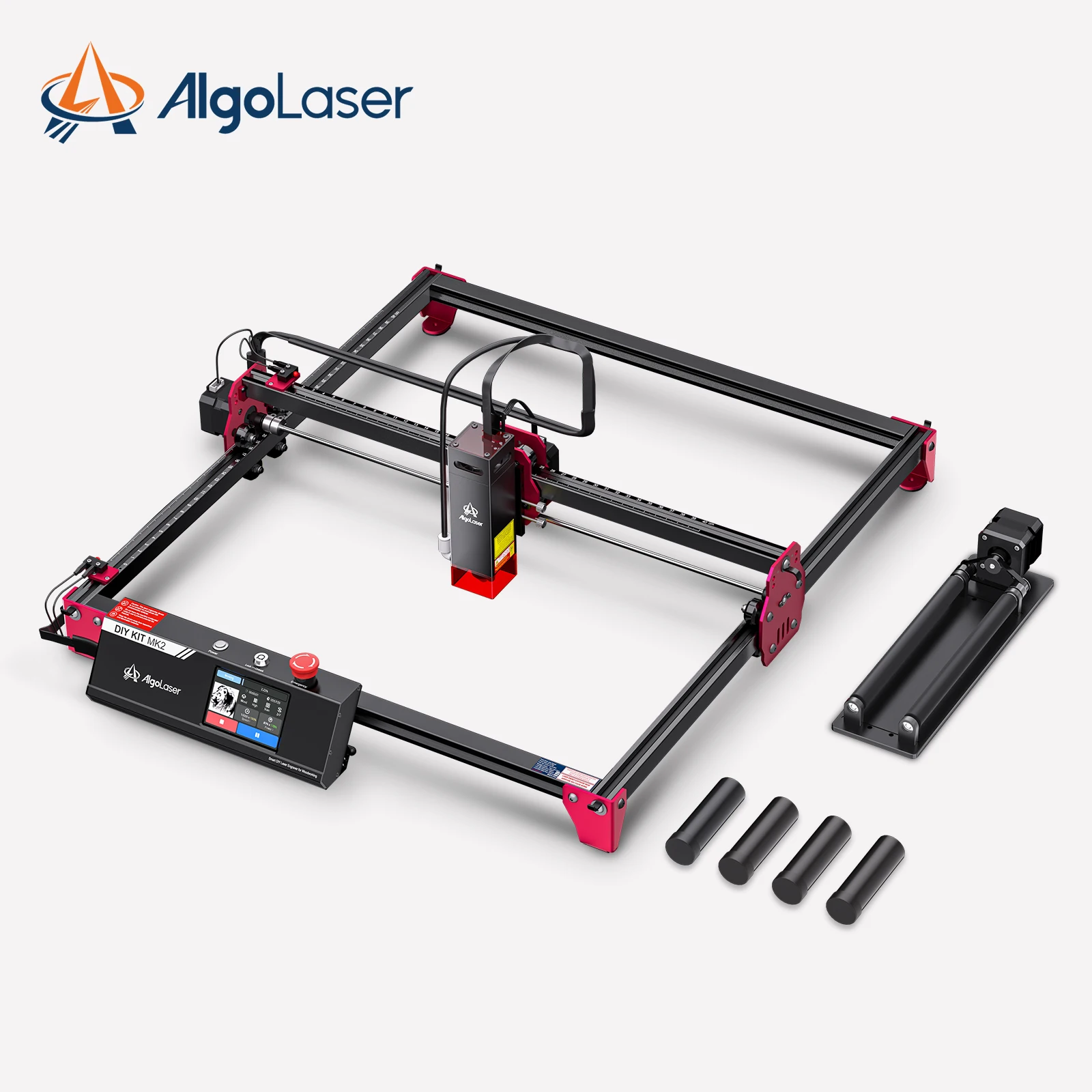 Algolaser 10W Laser Engraver Cutter with Rotary Roller & Riser Kit 3.5