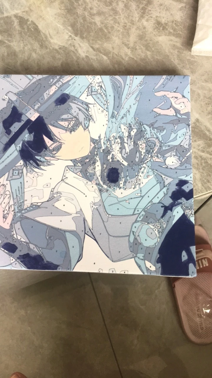 Balladeer Number Painting Canvas Board Anime Cartoon Colouring DIY Hobby Relaxing Activity