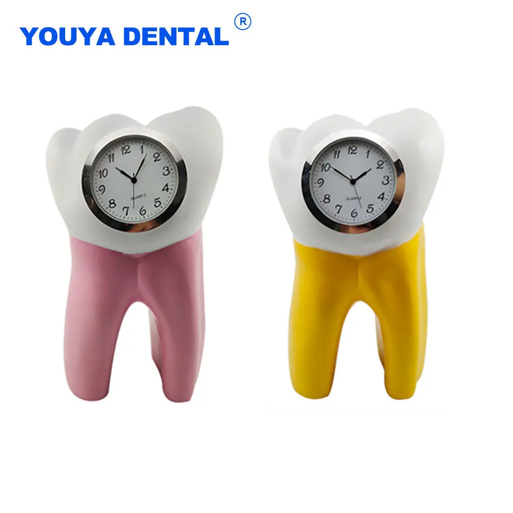 Mini Clock Round Dental Office Teeth Shape Wall Clocks Dental Clinic Decoration DIY Crafts Orthodontics Dentist Ornament Gift