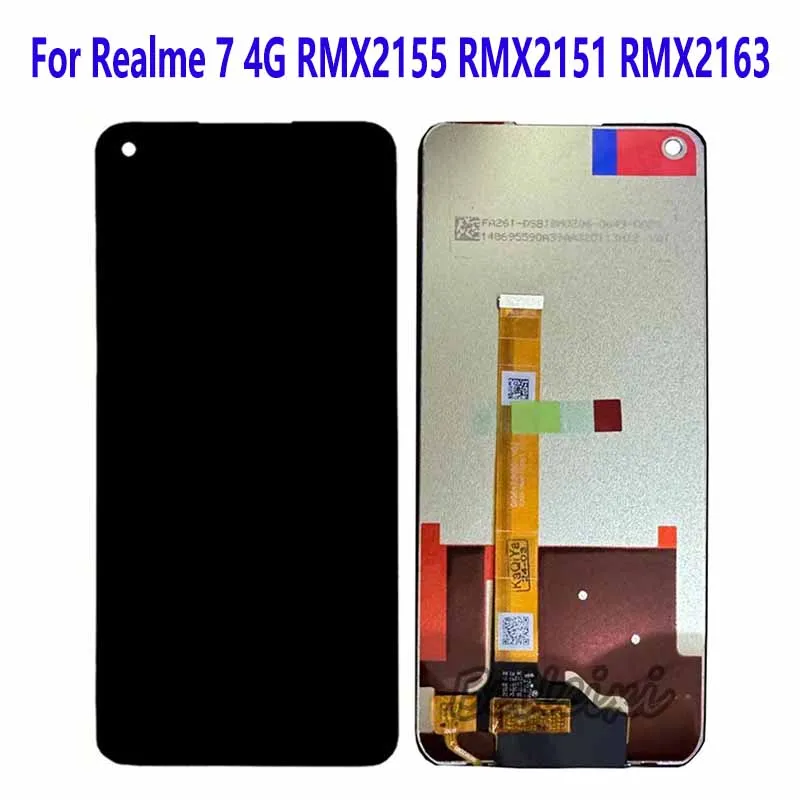 

For Realme 7 4G (Global ) RMX2155 LCD Display Touch Screen Digitizer Assembly For Realme 7 4G (Asia) RMX2151 RMX2163