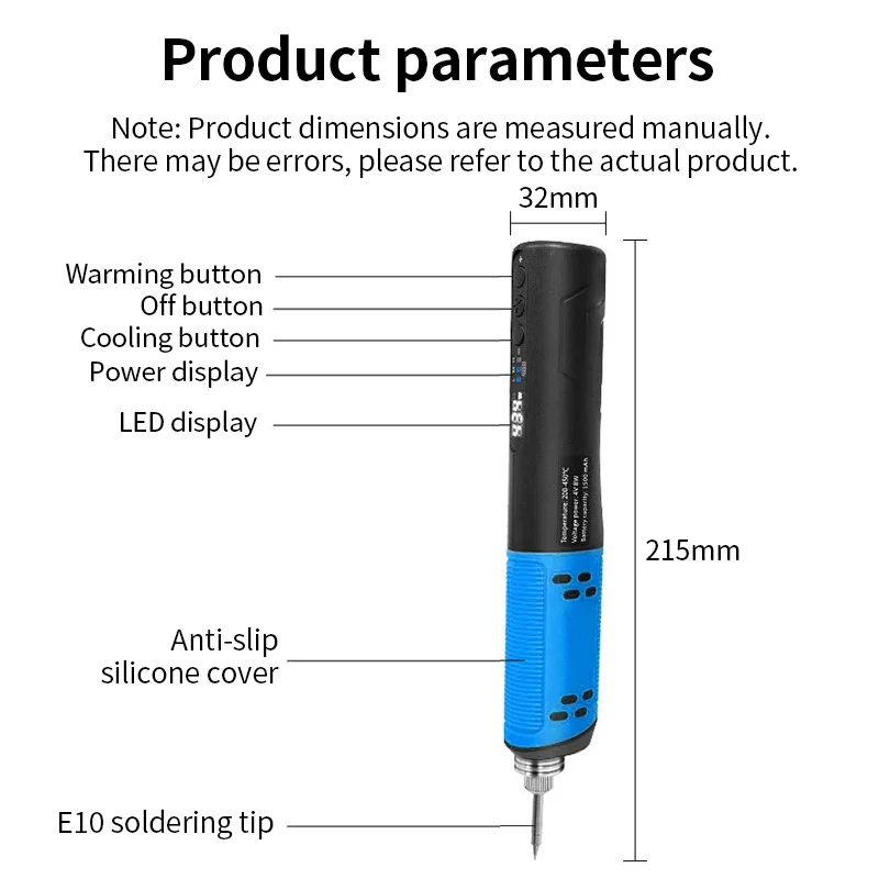 LUXIANZI Wireless USB Electric Soldering iron Adjustable Temperature Repair Welding Tools Professional Digital Display welder