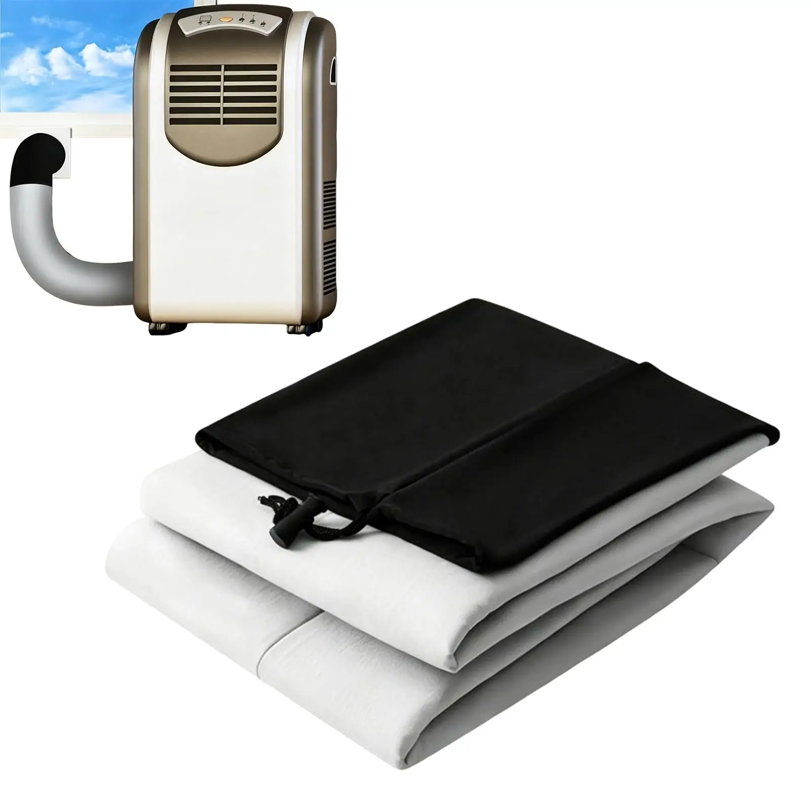 

Portable Ac Hose Insulation Sleeve Pipe Hvac Insulated Wrap Portable Ac Hose Cover for Home Kitchen Window Room Bedroom