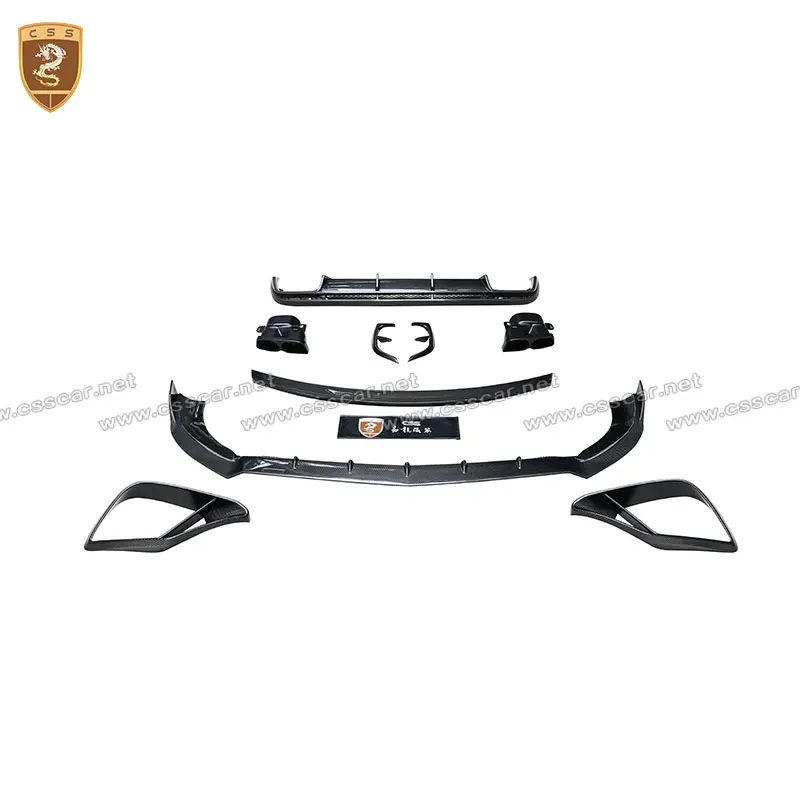 

Carbon Fiber Front Bumper Spoiler Rear Lip Splitter Foglamp Air Vent Cover Exhaust Tips for Mercedes Benz S Class S63 AMG Coupe