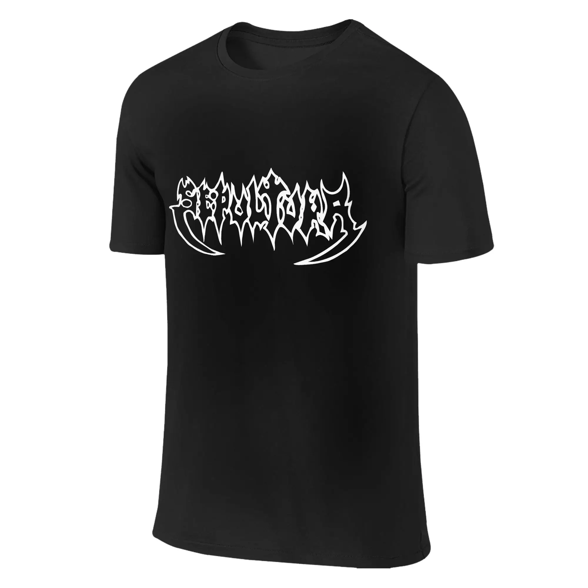 Sepultura Slayer Death Metal Men T-Shirt Double Sided Oversized T Shirts Men's Round Neck Cotton Tees Short Summer Male