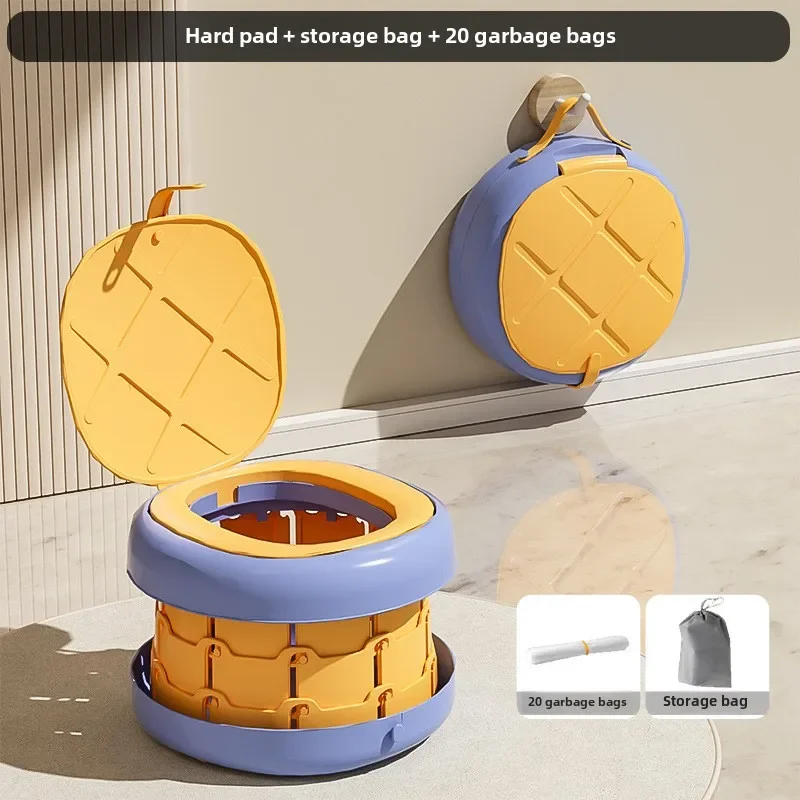 Portable Potty Training Pan ABS Material Foldable One-button Lock Design Baby Car Toilet Training Toilet