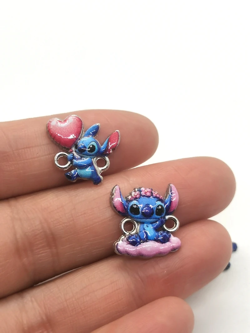 الكثير الكرتون 10 قطع ديزني غرزة سحر الأقراط DIY مفتاح سلسلة قلادة قلادة سوار مجوهرات النتائج اليدوية هدية