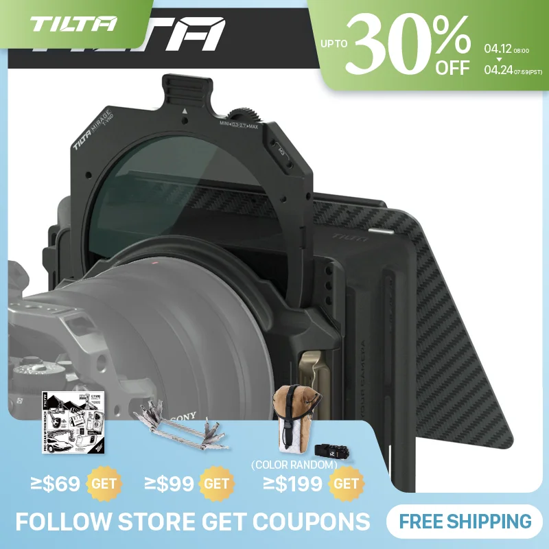 

TILTA MB-T16-A 4x5,65 дюйма Mirage Matte Box Mirage Моторизованный комплект VND с рамкой фильтра Mirage Matte Box для DSLR/беззеркальной камеры