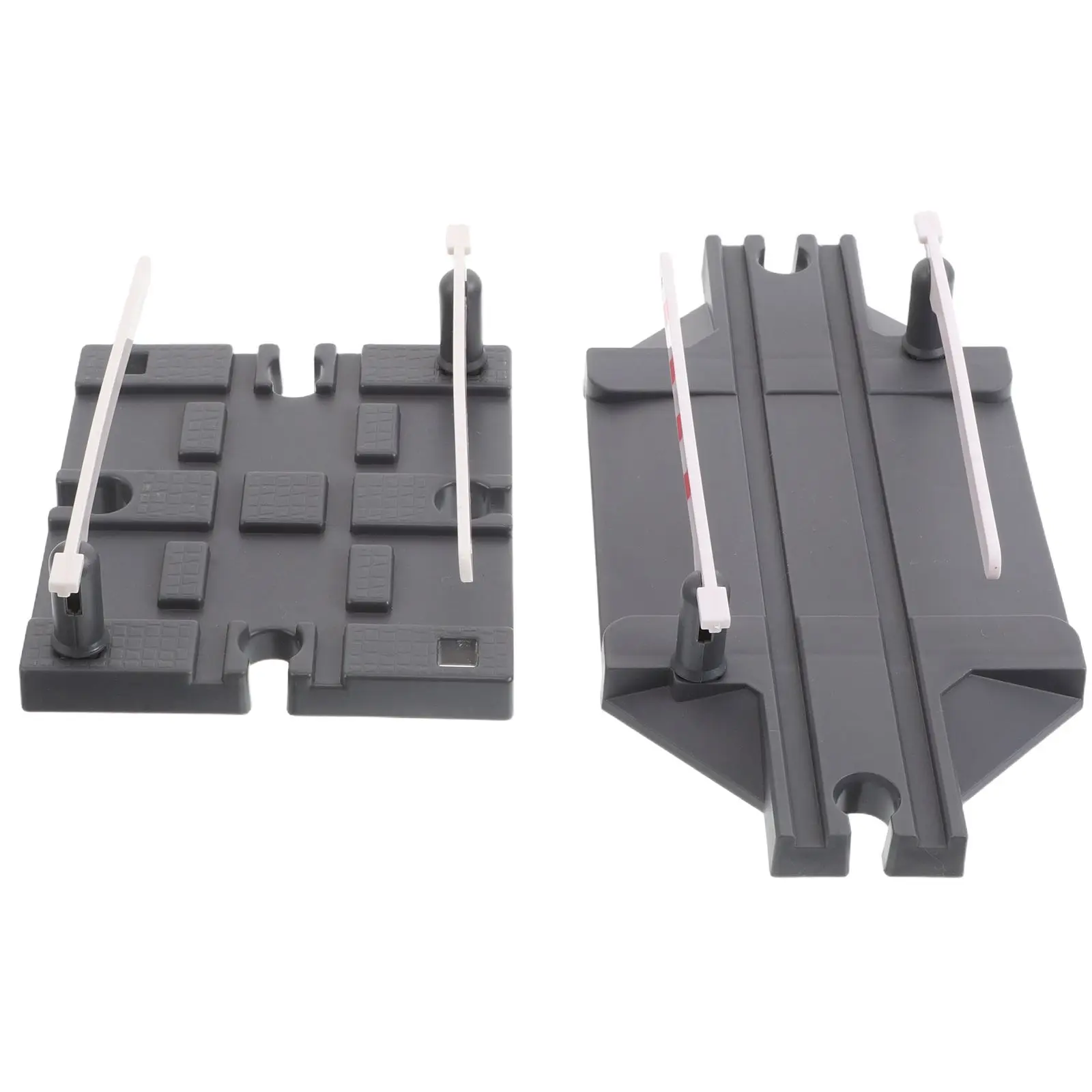 

2pcs Track Barrier Plastic Compatible Toy Train Accessory Railway Track Expansion Skill Development Train Blocks Remote