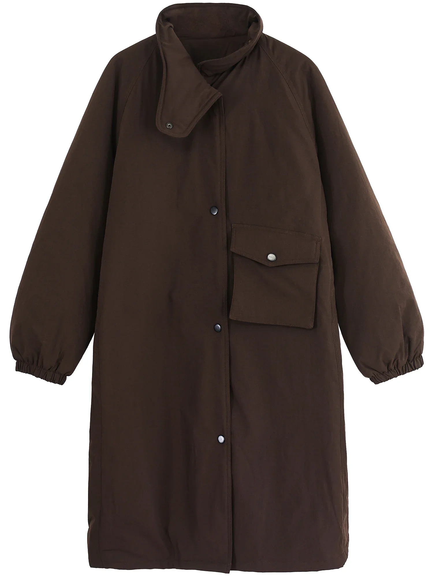 

2025 Winter New Women's Down Cotton Jacket Commuter High Collar Windproof Workwear Coat