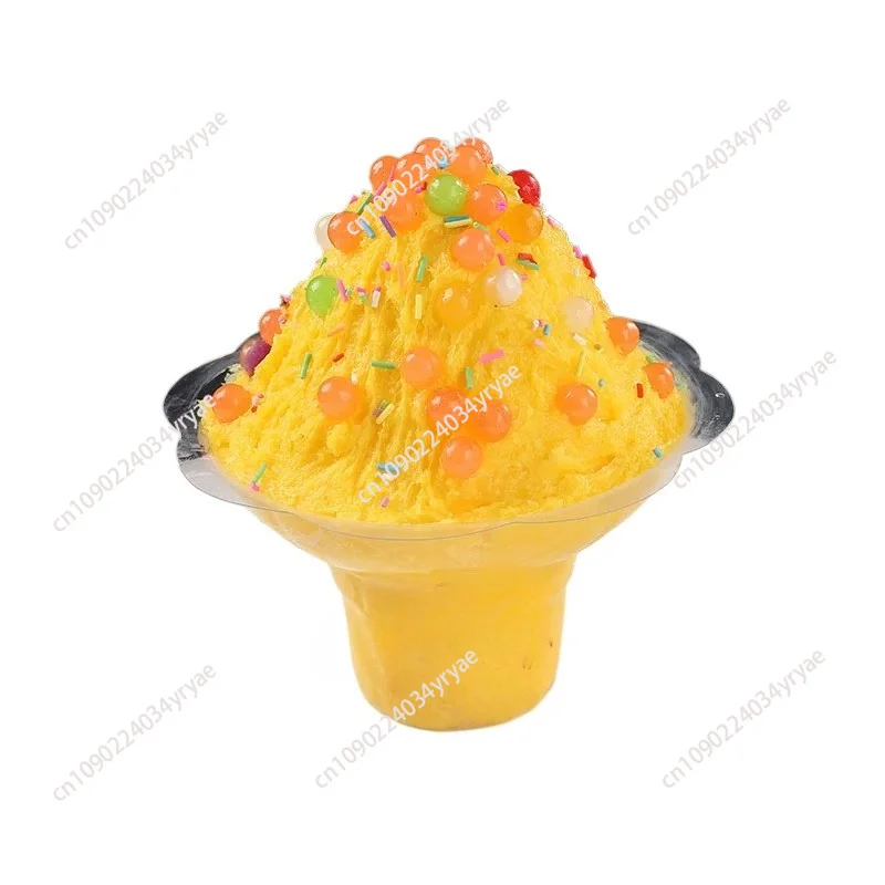 Simulation monster sponge  snowflake ice model fake sample shaved  mold stall smoothie cup prop ice cream