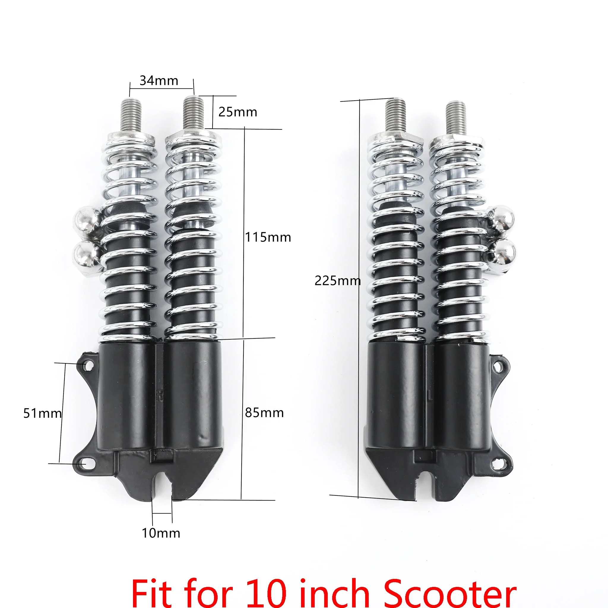 

10 inch Electric Scooter Bike Hydraulic Front Shock Absorber Suspension Mountain Folding Double Spring Rebound Bike scooter