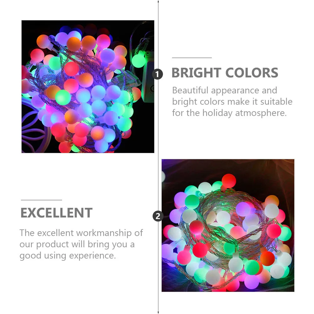 كرة مستديرة LED سلسلة ضوء البلاستيك مصباح معلق لقضاء عطلة غرفة الحفلات الديكور احتفالي ضوء قلادة رائعتين تخطيط الدعامة