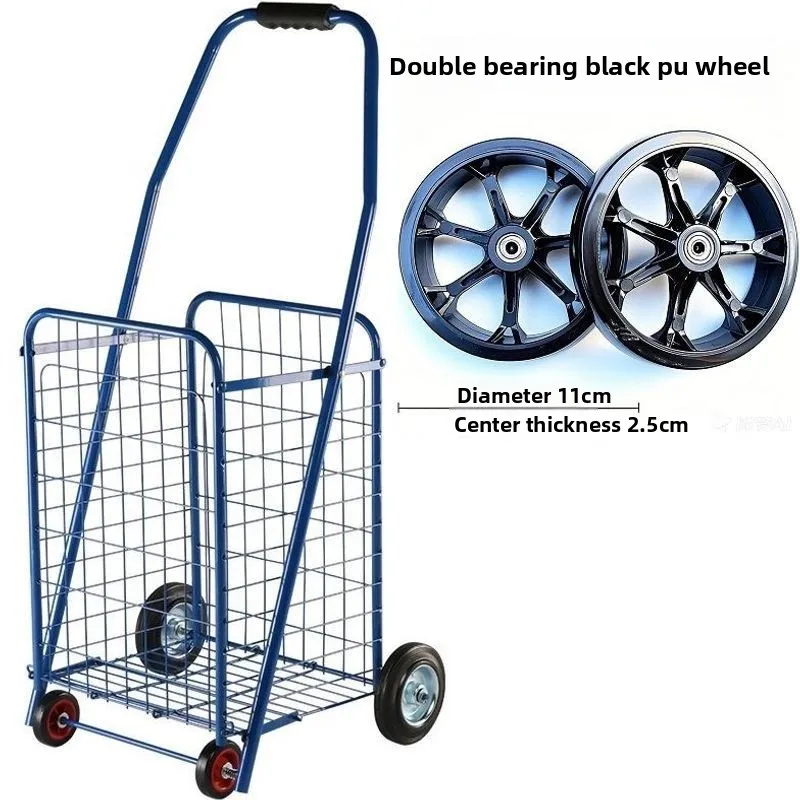Foldable Shopping Cart Stair Climber Portable Groceries Trolley Elderly Handcart Travel Luggage Cart Shopping Trolley Cart