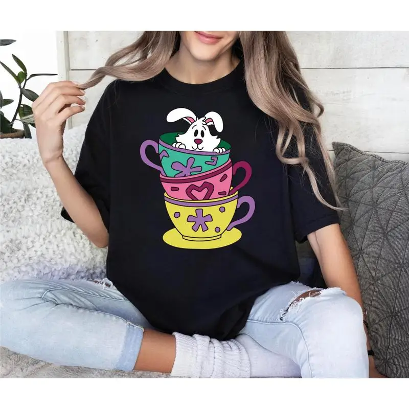 

Easter Bunny T Shirt Christian Happy Cups Sweat Spring Vibe