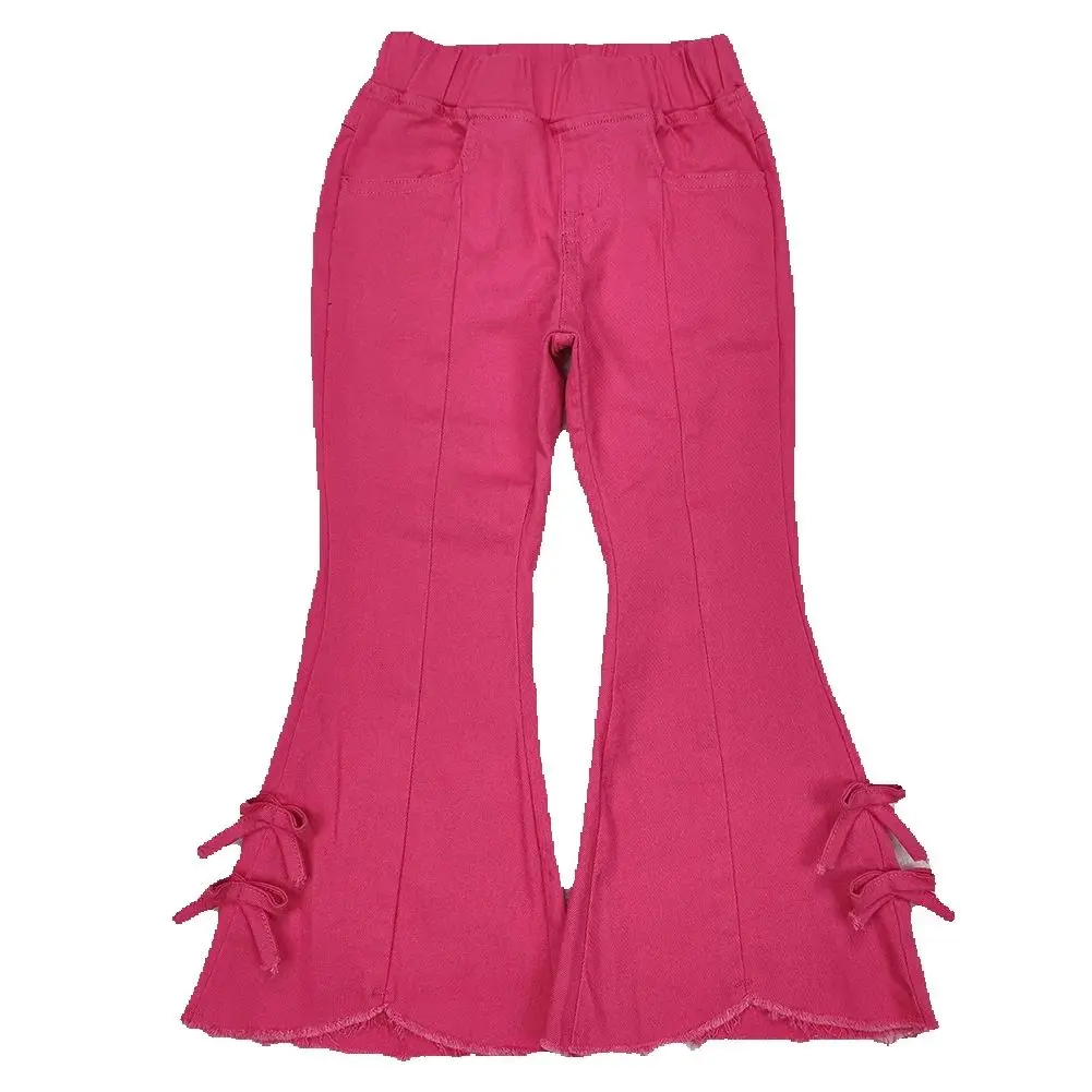 

Baby Girls Pink Bows Denim Flare Pants Jeans