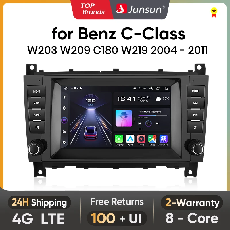 جهاز راديو Android Auto لسيارة مرسيدس بنز C-Class: تجربة ترفيهية متطورة من عام 2004 إلى 2011