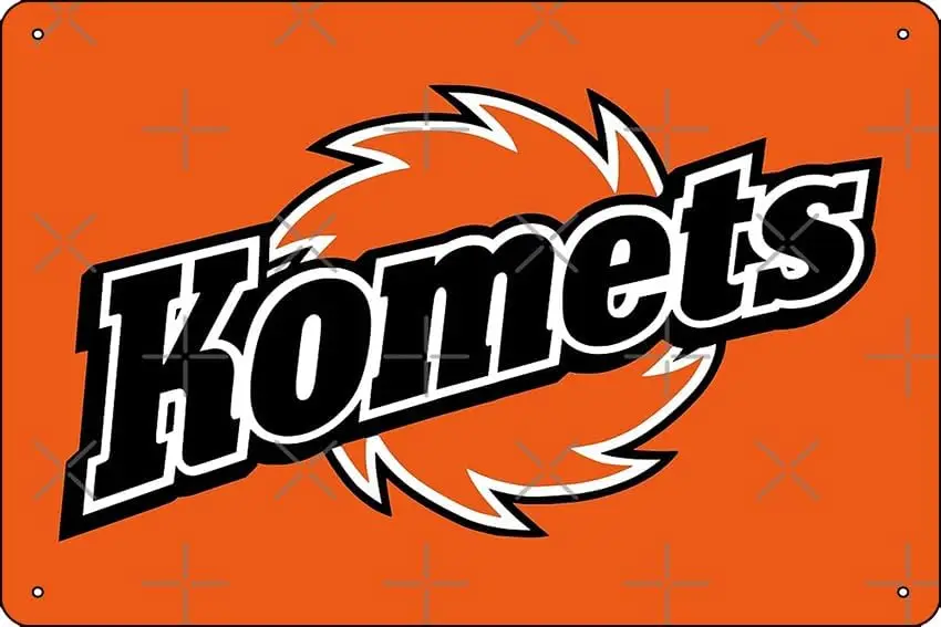 Fort Wayne Komets Hockey Sports Fans from Indiana Art Print Metal Tin Sign 12 X 8 Inch Funny Man Cave Home Office Bar Decor sign