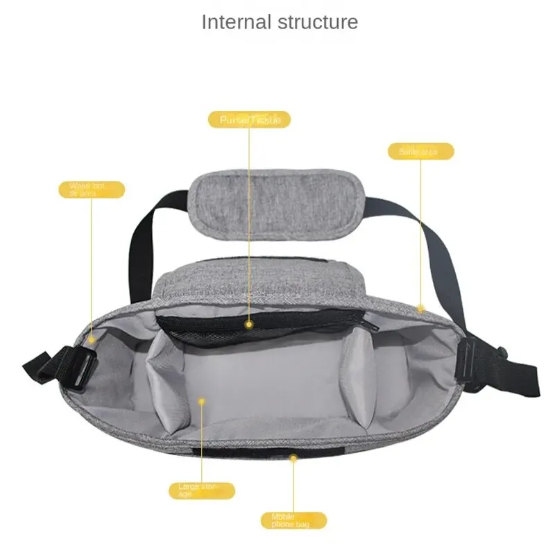 Baby Stroller Hanging Bags Mommy Diaper Bag Large Capacity Mommy Storage Bag With Handles Crossbody Bag Portable Travel Organize