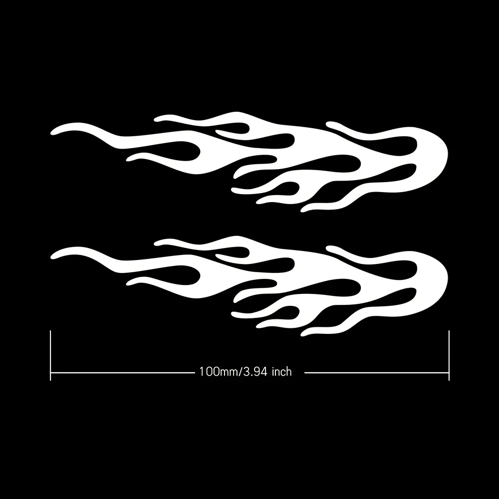 Multi Color Flame Vinyl Decals 1 Pair Waterproof For Motorcycle Body DIY Styling