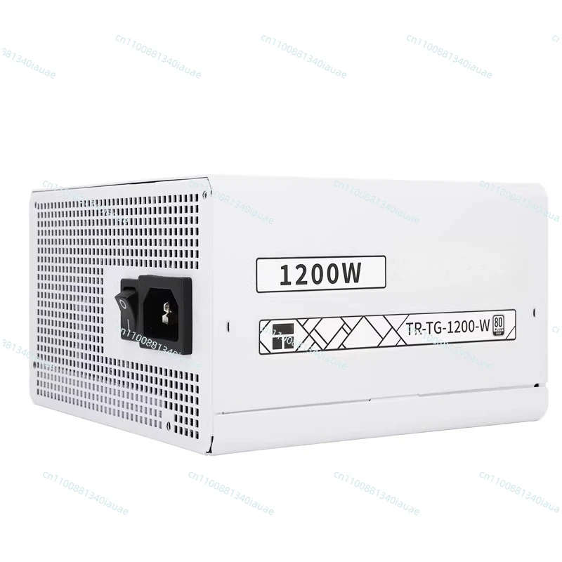 Rated 1200W ATX3.0 Power Supply, Gold Medal Full Module PCIE5.0 White