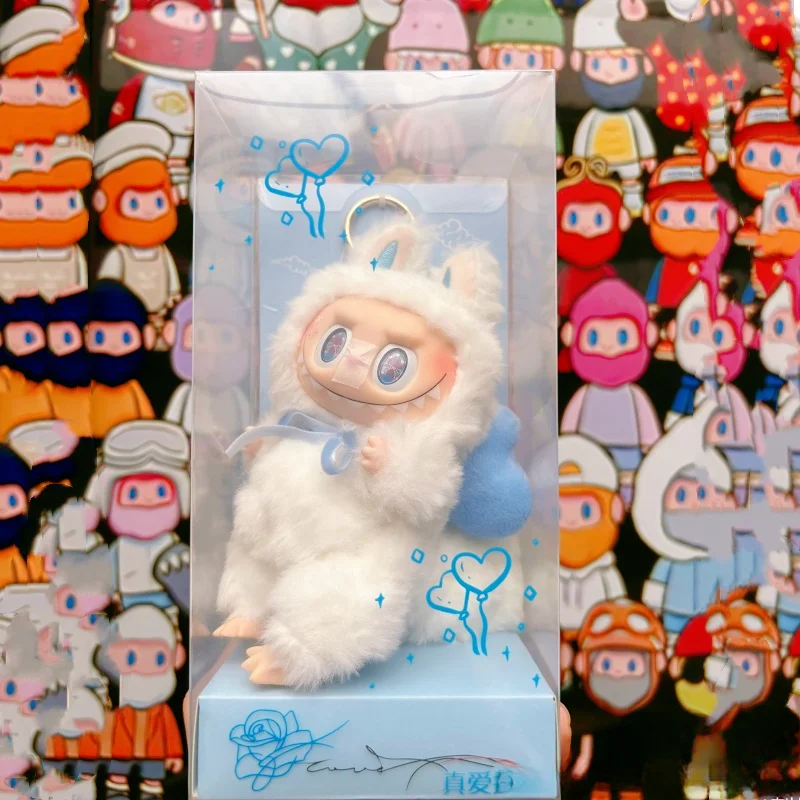 

Высококачественная серия воздушных шаров Labubu Flying Sky, коробка-сюрприз, синяя цветовая схема макияжа, виниловая коробка, копия подарков на фестиваль сердцебиения
