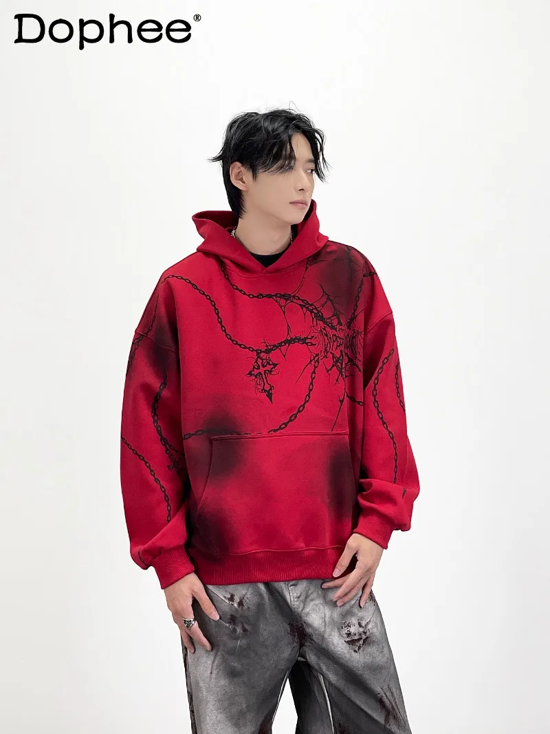 

Japanese Original Y2K Subculture Printed Hoodie American Street Fashion Trend Loose Casual Autumn Winter Hoodie for Men