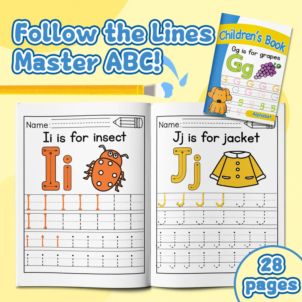 

Alphabet Workbook Set for Kids | Letter Tracing & Handwriting, Letter Recognition Games, Phonics & Letter Hunt