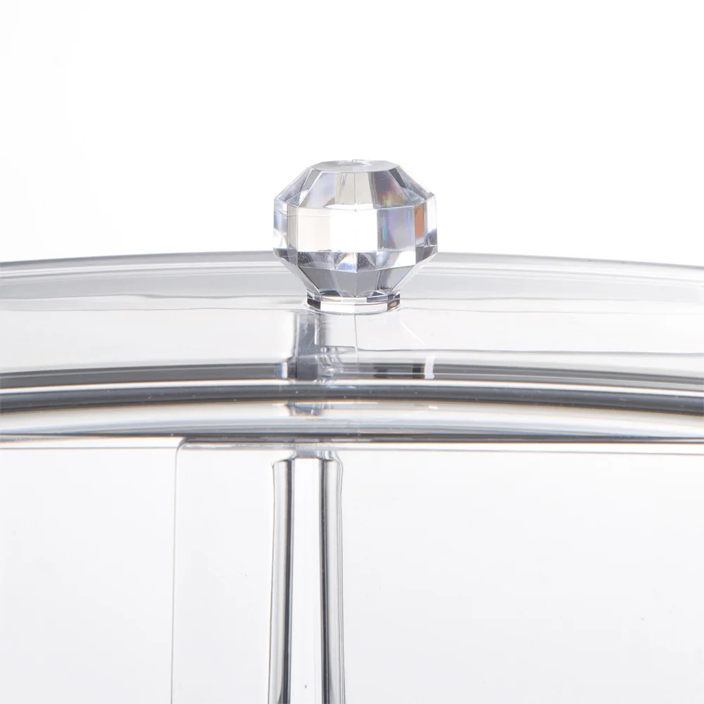 

Clear Acrylic Storage Box Diamond Lid Pattern Cotton Swabs Holder Dustproof Organizer Storage Case Transparent Small