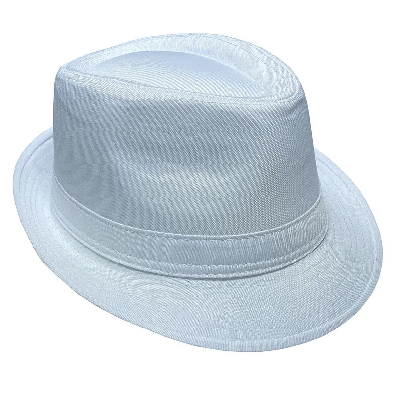 Men\'s Hat Woven Plain Sunshade Hat Casual Bucket Beach Sun White Wedding Black Cloth Jazz HatFedoras