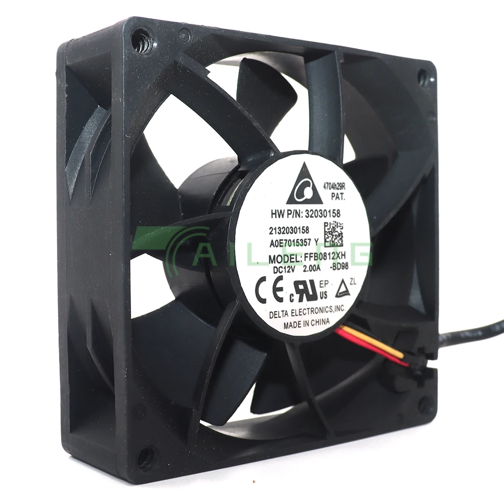 Imagem -03 - Delta Ffb0812xh 8025 Ventilador de Refrigeração 12v 2a 80 mm 8cm Alta Velocidade Grande Volume de ar Pressão Lenta