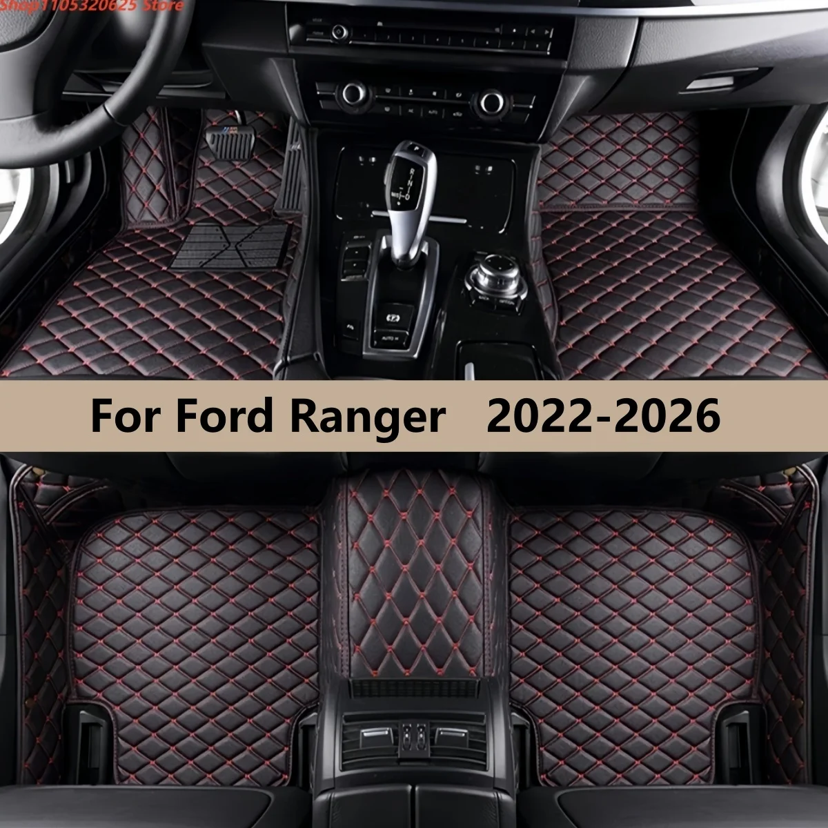 

Автомобильные коврики на заказ для Ford Ranger 2022-2026, всепогодные, водонепроницаемые, полный комплект