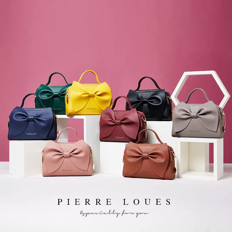 Ladies bow knot shoulder bag cross-body women with spring and summer fashion women mobile phone storage large capacity