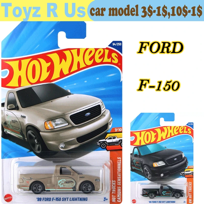 Coche Original Hot Wheels Ford F-150 SVT Lightning Boy Toys 1/64, Vehículo de Metal Fundido a Presión, Camiones de Juguete, Camiones Sensacionales, Regalo C4982/2025M