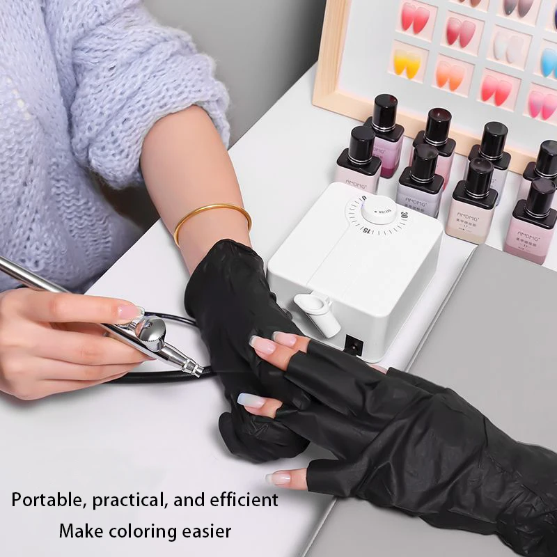 Profesjonalny aerograf do paznokci z nano atomizacją, narzędzie do zdobienia paznokci, do gradientów, stemplowania, malowania sprayem, łatwa obsługa, do użytku w salonie.